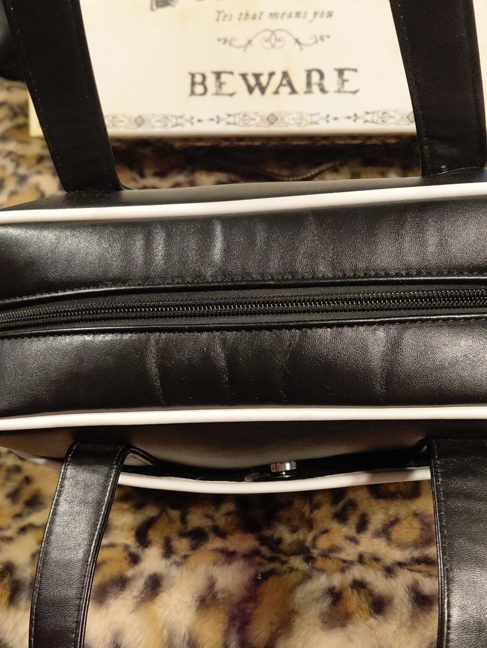 SOURPUSS LARGE Black BAT GRAPHICS ON FRONT RARE BAG - Picture 8 of 16